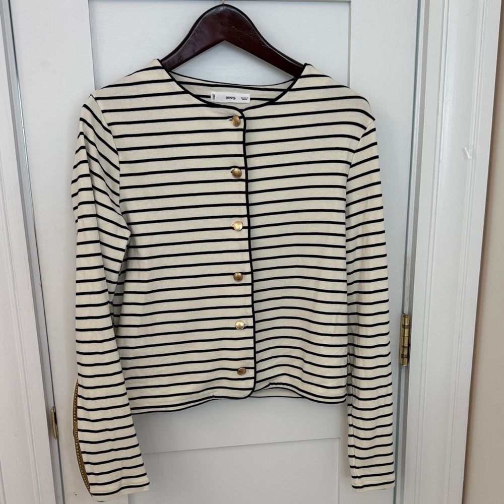 Mango Striped Button Down Shirt